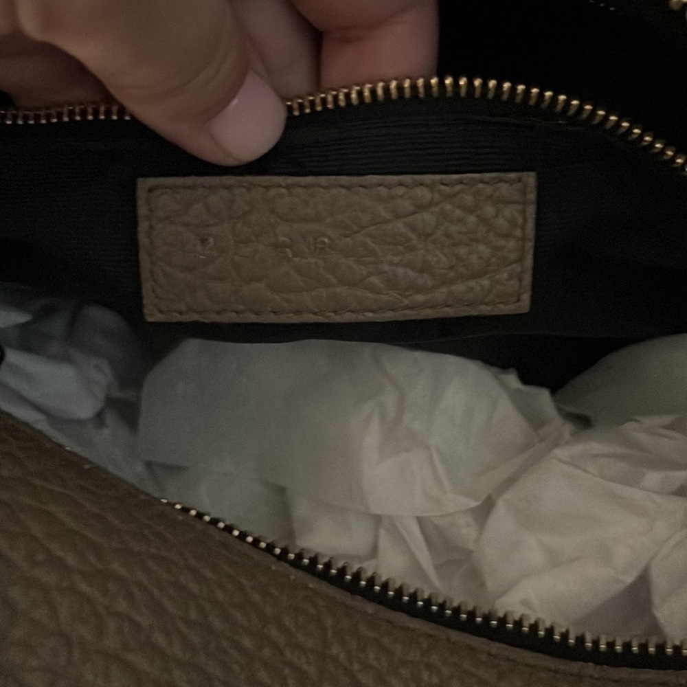 Burberry Gray Leather Shoulder Bag - Picture 2 of 11